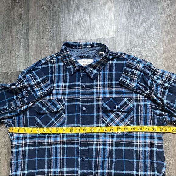 Weatherproof Vintage Flannel Shirt Blue Plaid Button Down XL Men’s - Picture 7 of 7